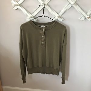 Army Green American Eagle Top